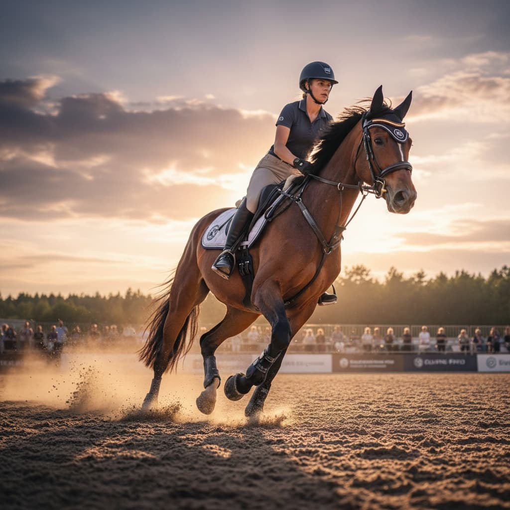 action shot horse with product 57043891