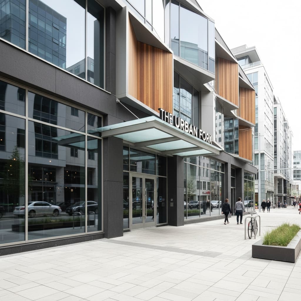angled perspective facade 22109764
