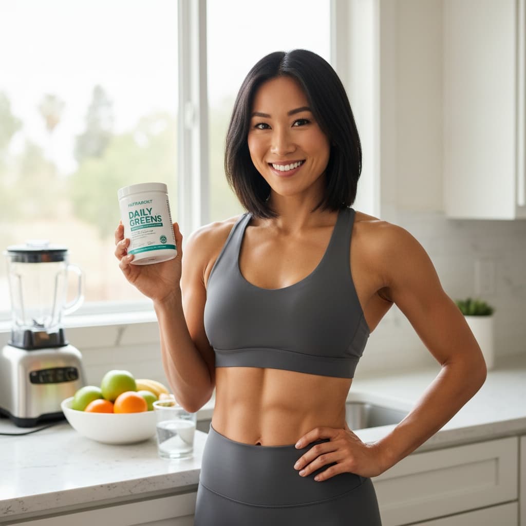 athletic asian woman supplement product lifestyle 90799187