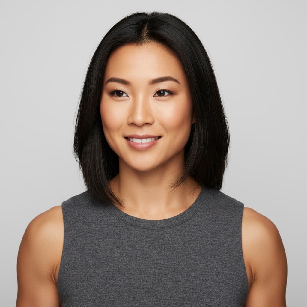 athletic asian woman versatile range neutral 69976669