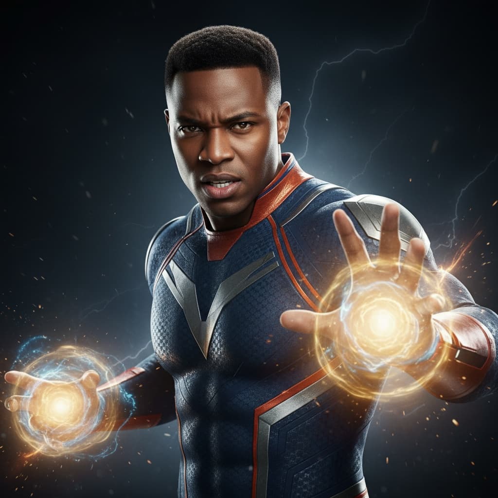 athletic black man power activation moment 64720916