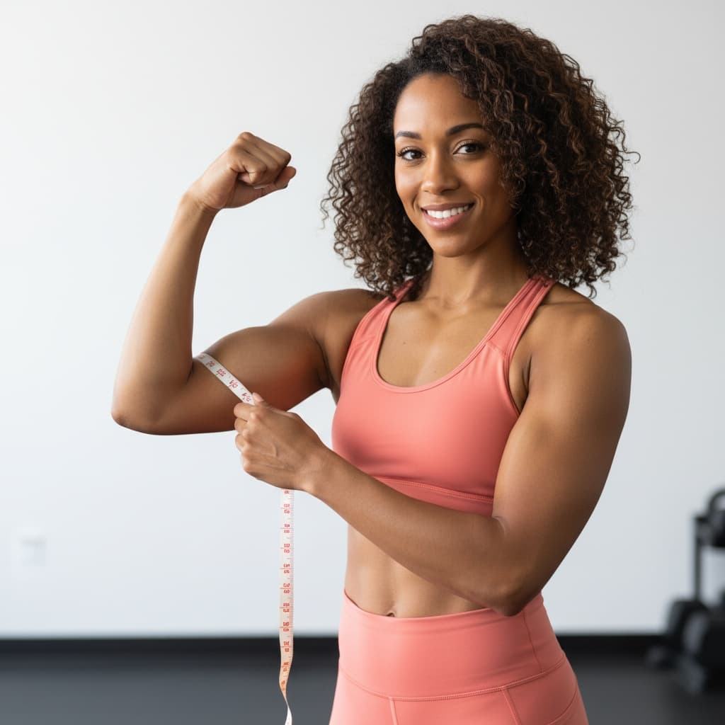 athletic black woman before after progress tracking 63146644