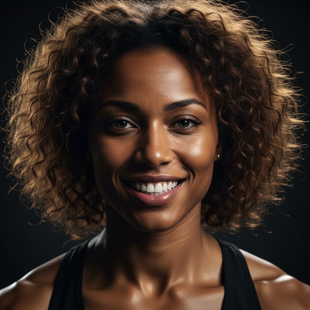athletic black woman psycho killer portrait 38524660