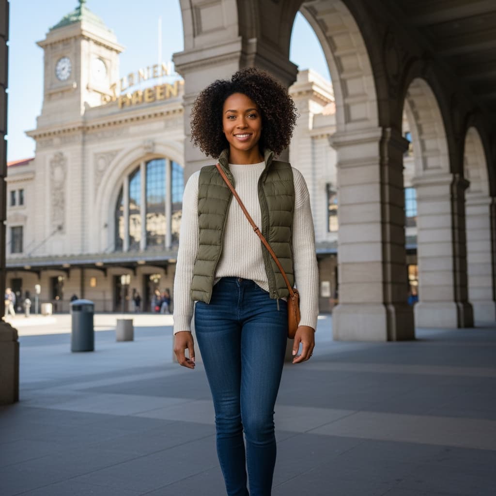 athletic black woman union station architecture 62995535