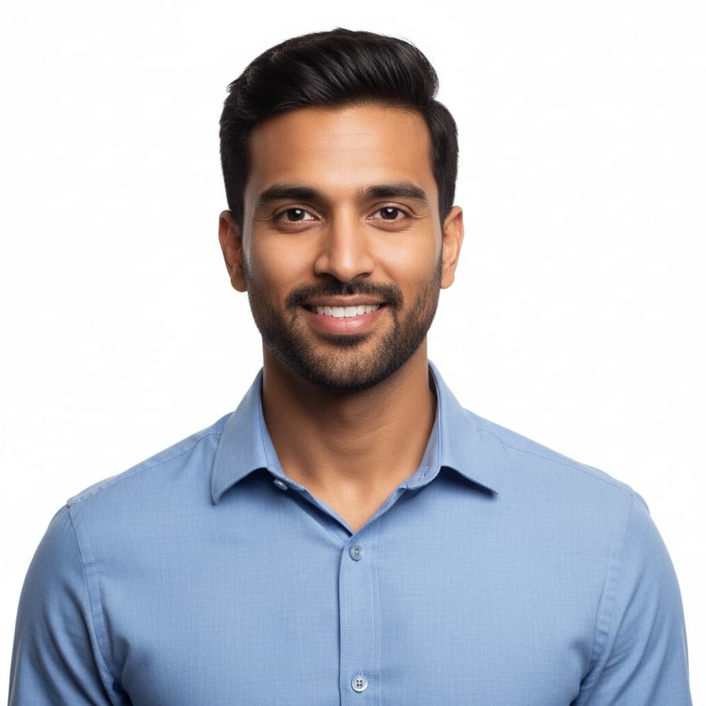 athletic indian man clean white background 97429738