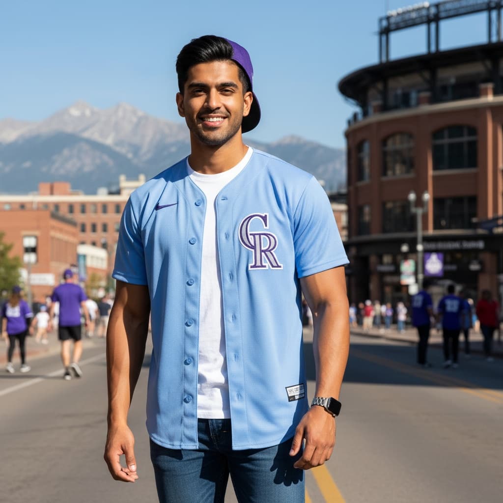 athletic indian man coors field stadium district 14887226