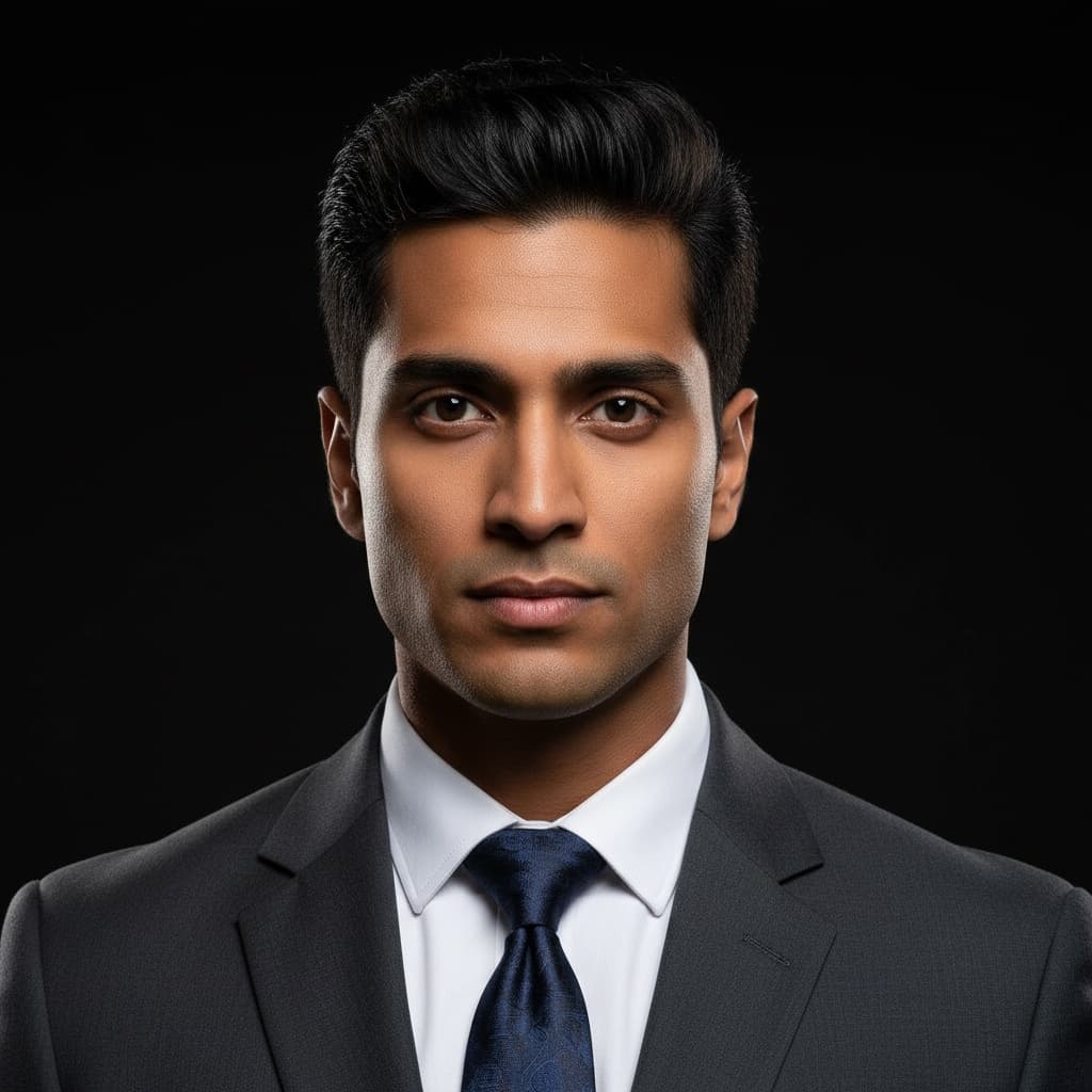 athletic indian man dark dramatic background 77910853