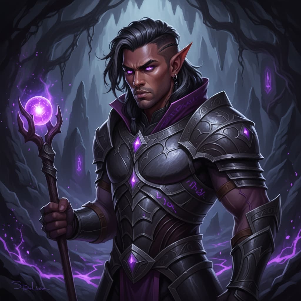 athletic indian man dark elf portrait 18325336