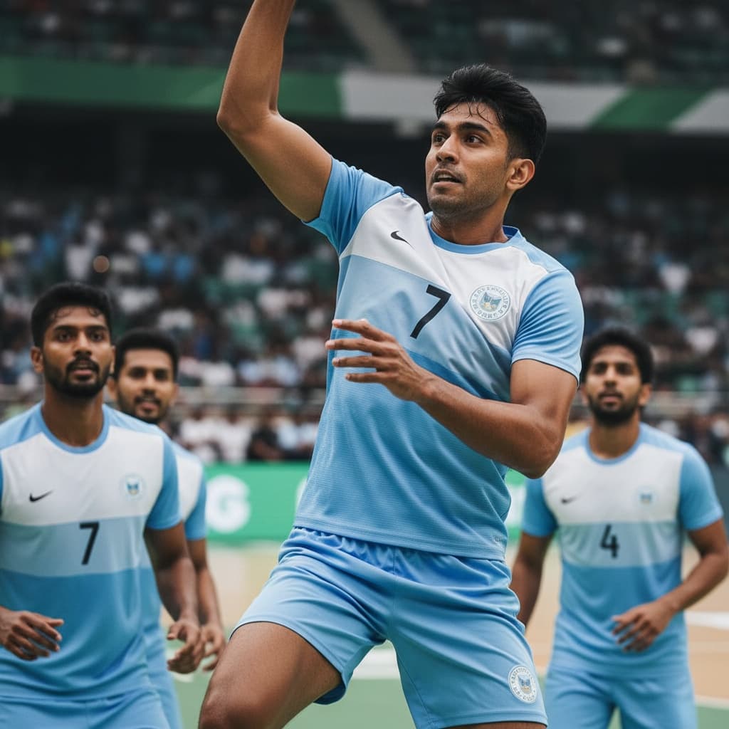 athletic indian man game competition candid 32729192