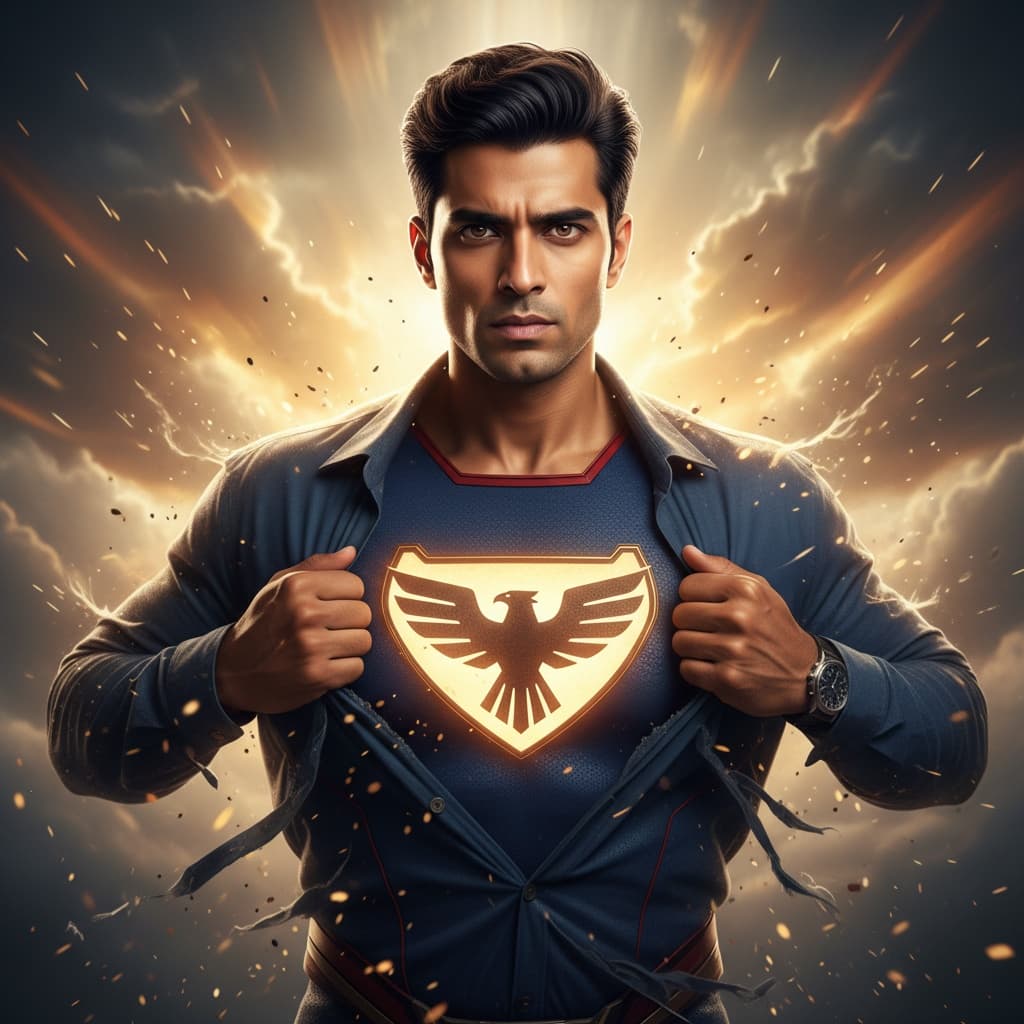 athletic indian man origin story dramatic reveal 31681130