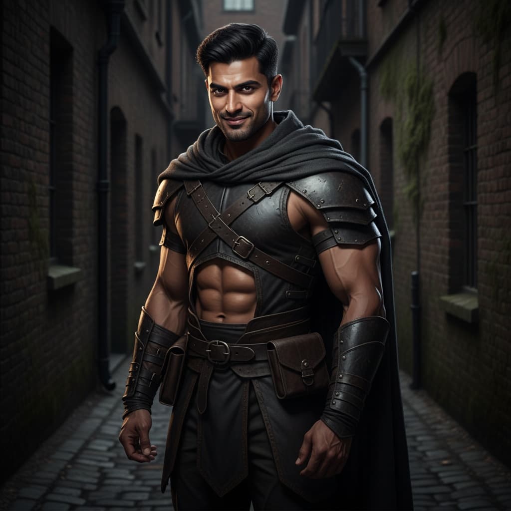 athletic indian man rogue shadow alley 53572143