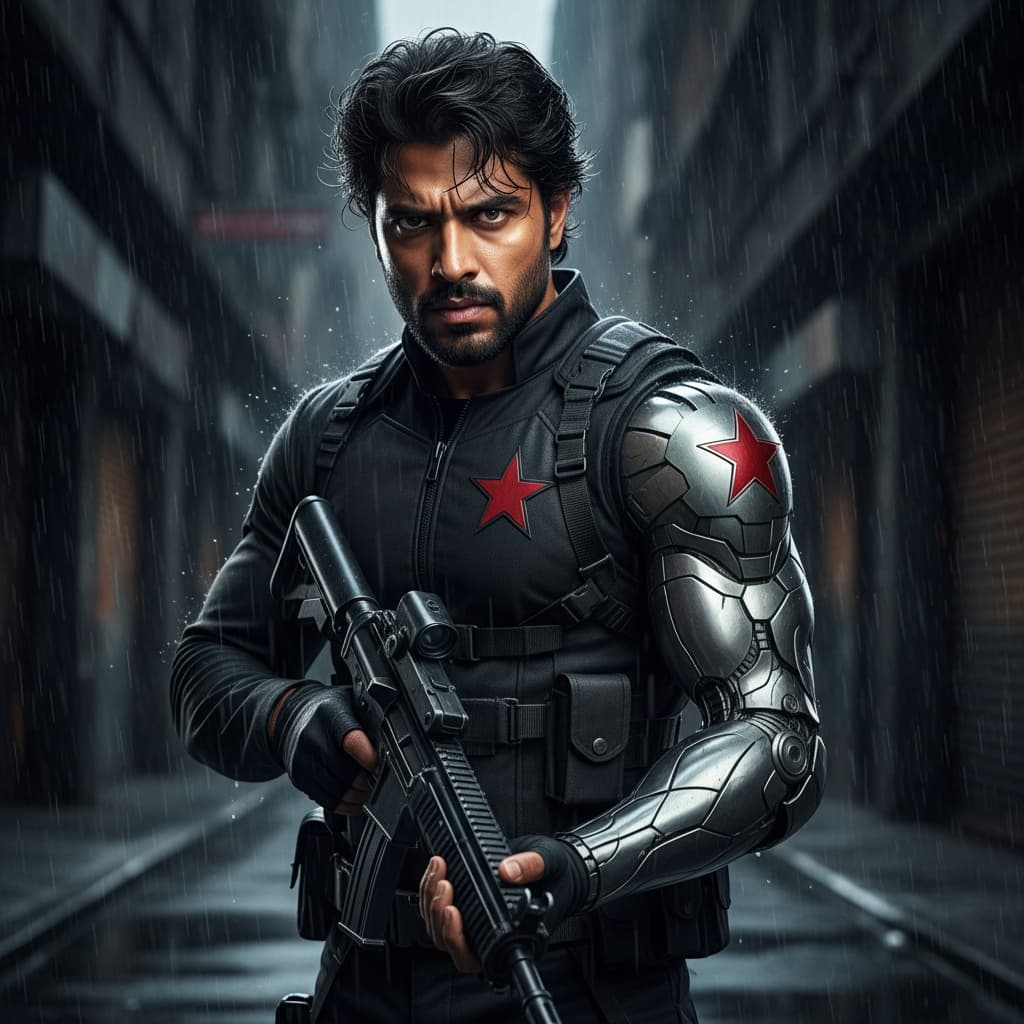 athletic indian man winter soldier assassin mode 41552049