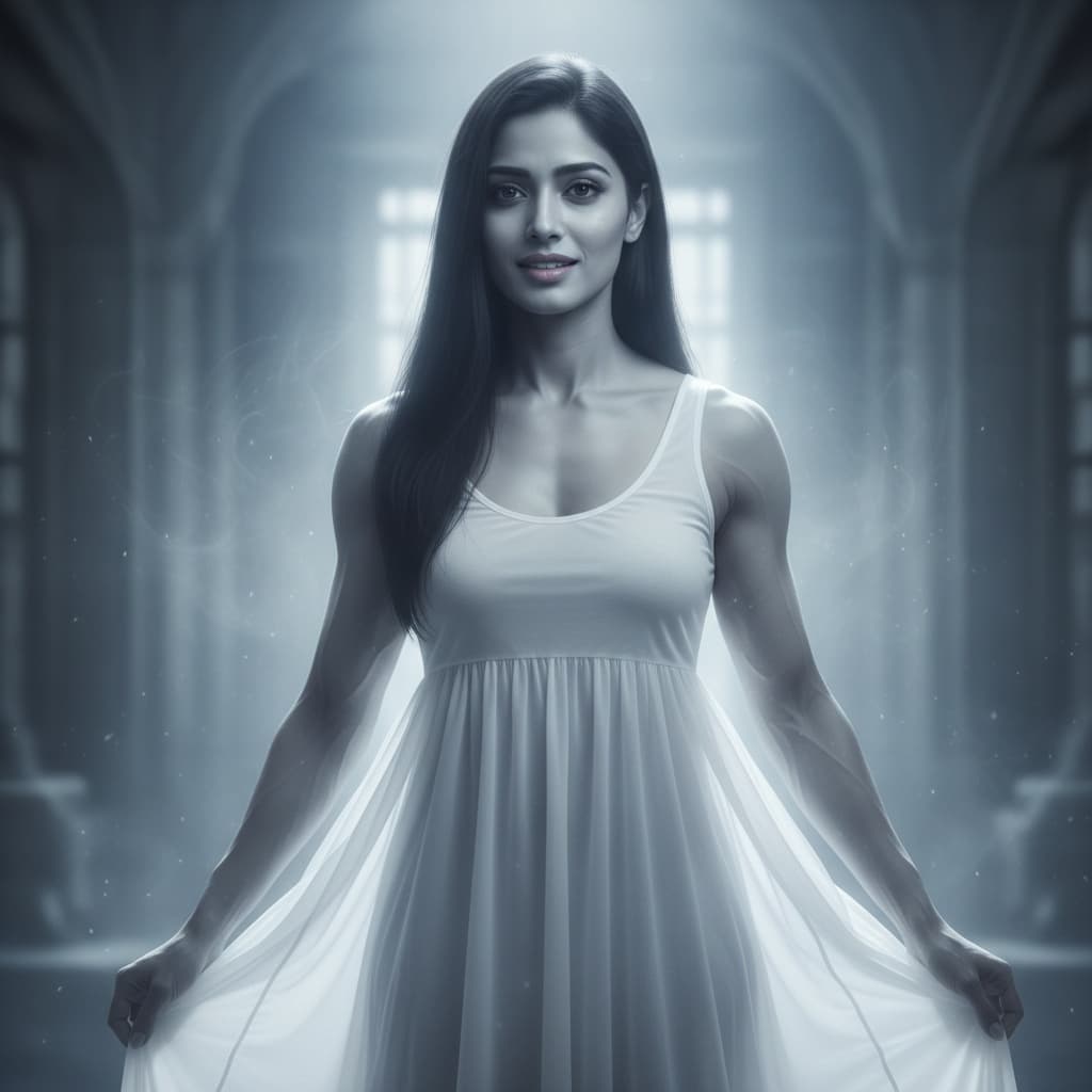 athletic indian woman ghost apparition portrait 68203355