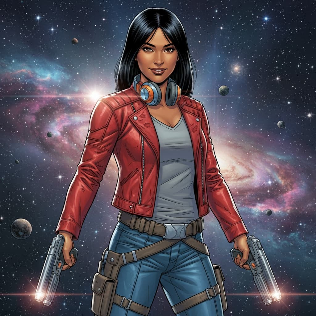 athletic indian woman star lord guardians leader 25001905