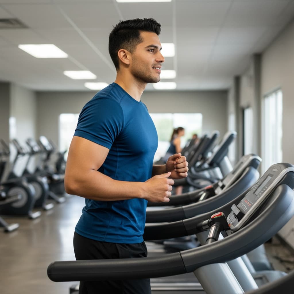 athletic latino man cardio zone action 96901007