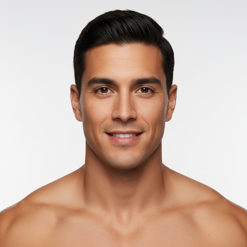 athletic latino man close up genuine smile 63302161