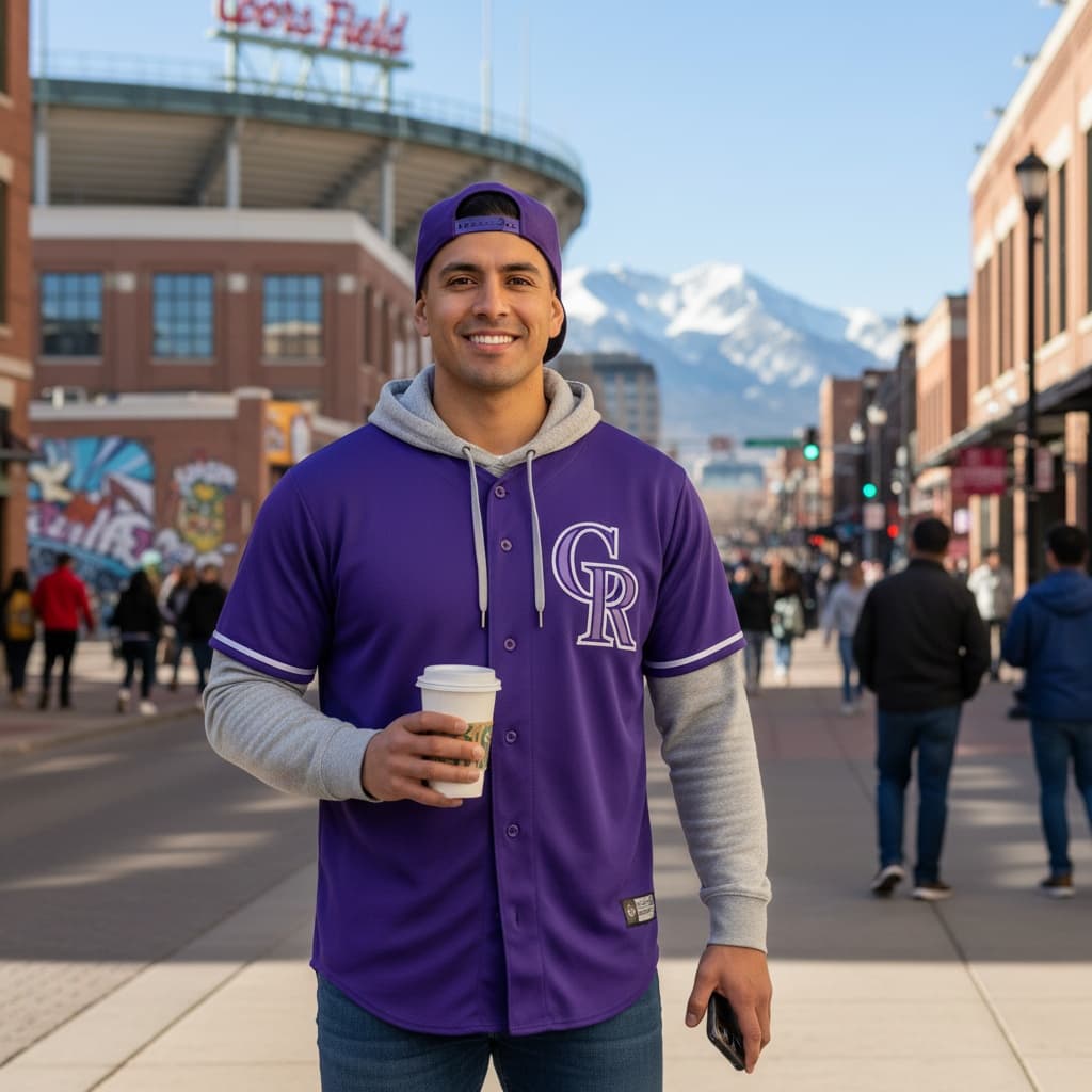 athletic latino man coors field stadium district 69022385