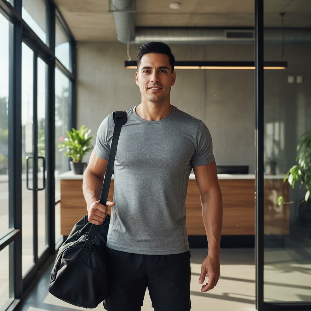 athletic latino man early morning motivation 36020893