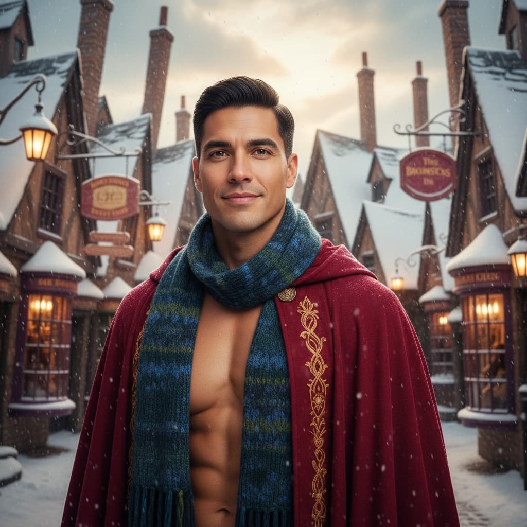 athletic latino man hogsmeade village 68835335