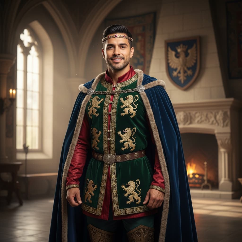 athletic latino man noble royal portrait 29248165