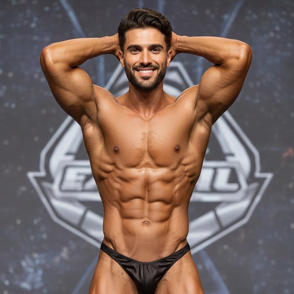 athletic middle_eastern man abs and thighs front 26119232