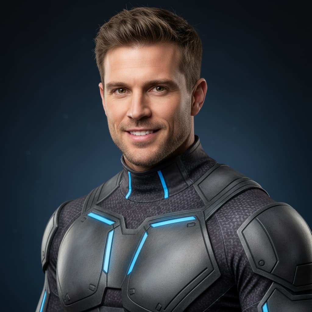 athletic white man character portrait studio 31187234
