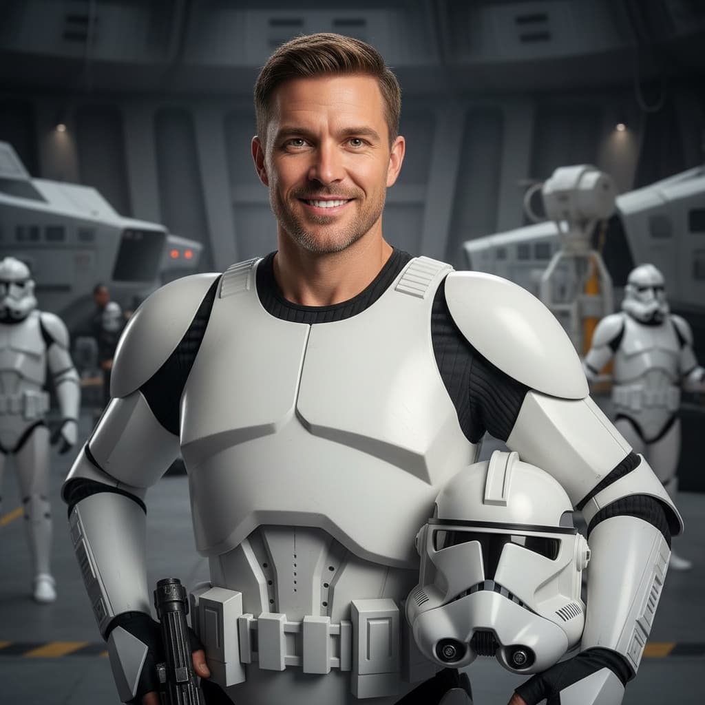 athletic white man clone trooper armor 63978567