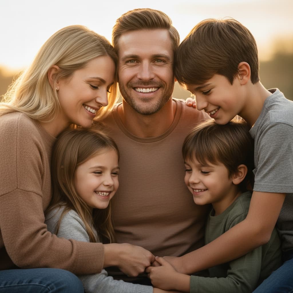 athletic white man close group hug 81188584