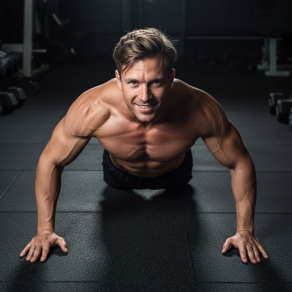 athletic white man core training abs focus 41672193