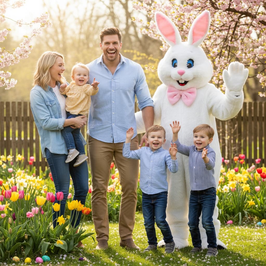 athletic white man easter bunny photos 65667141