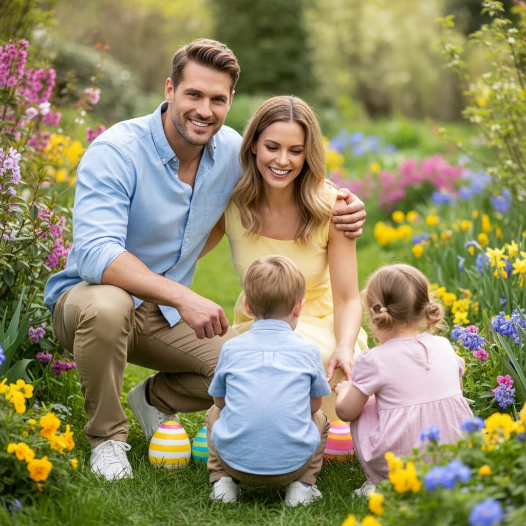 athletic white man easter egg hunt action 92994799