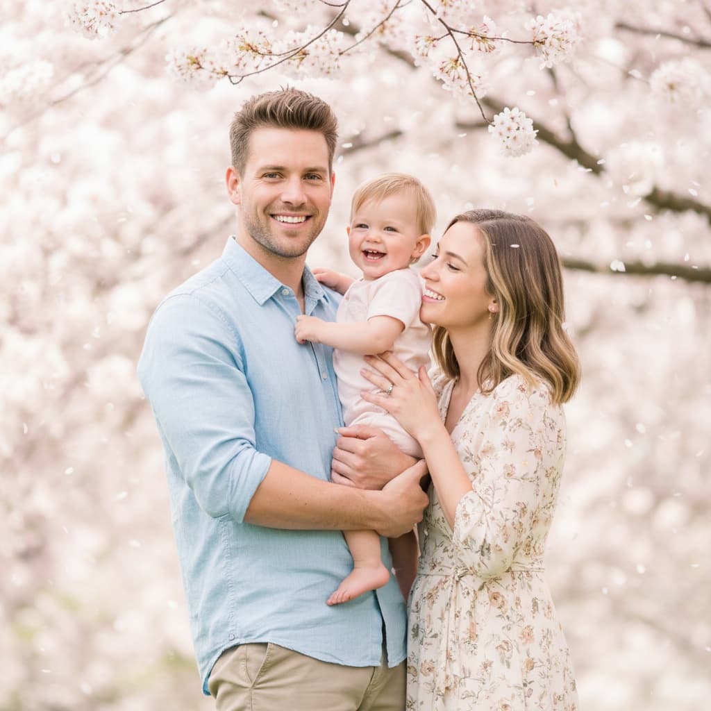 athletic white man flowering tree portrait 17694956