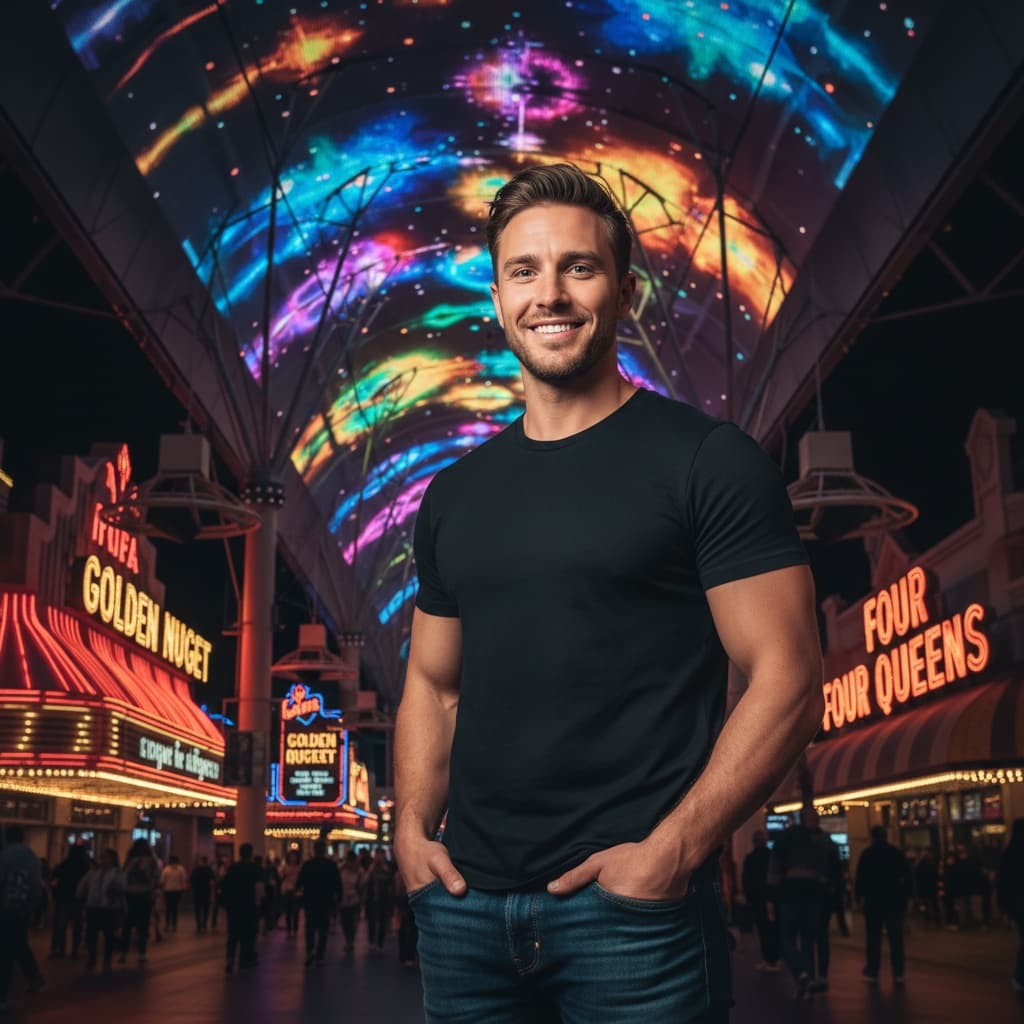 athletic white man fremont street canopy 93669886