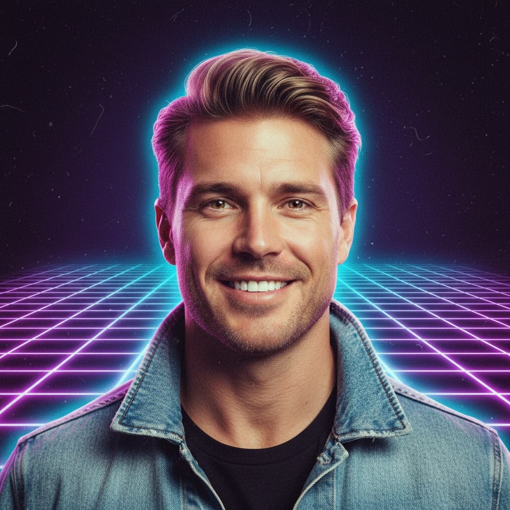 athletic white man grid background portrait 88878508