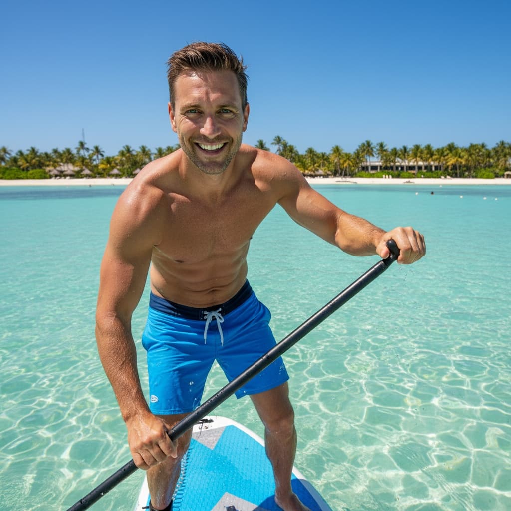 athletic white man guest water activities 26158693