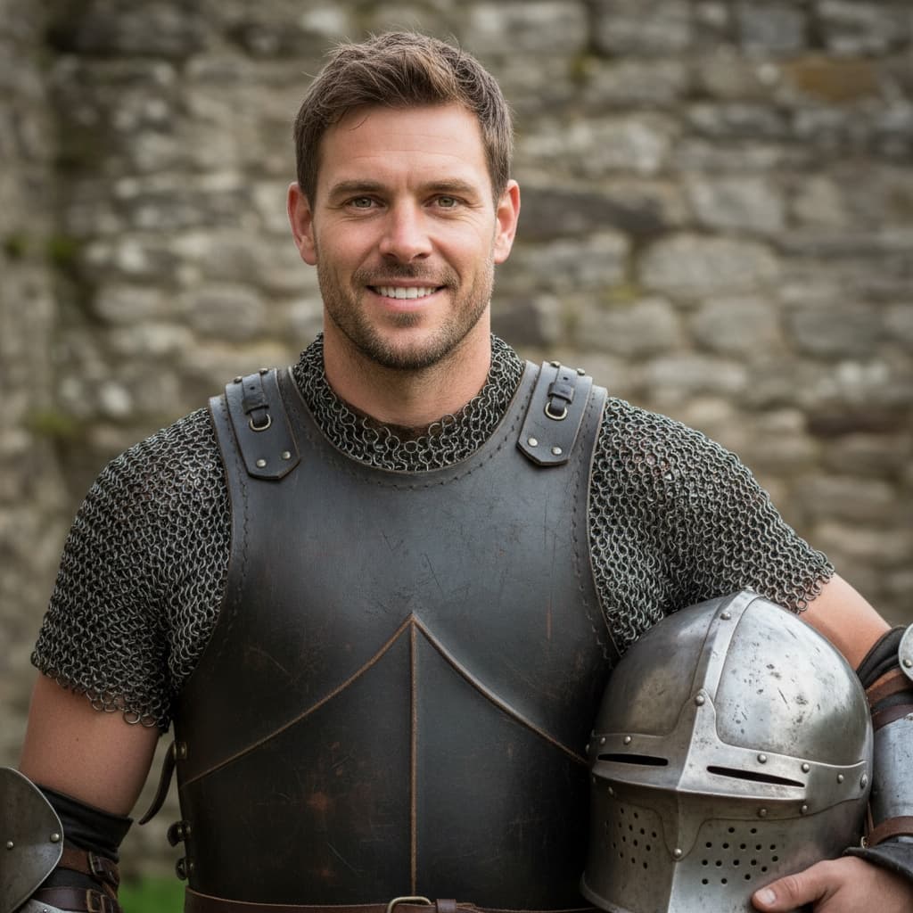 athletic white man helmet removed portrait 85298706