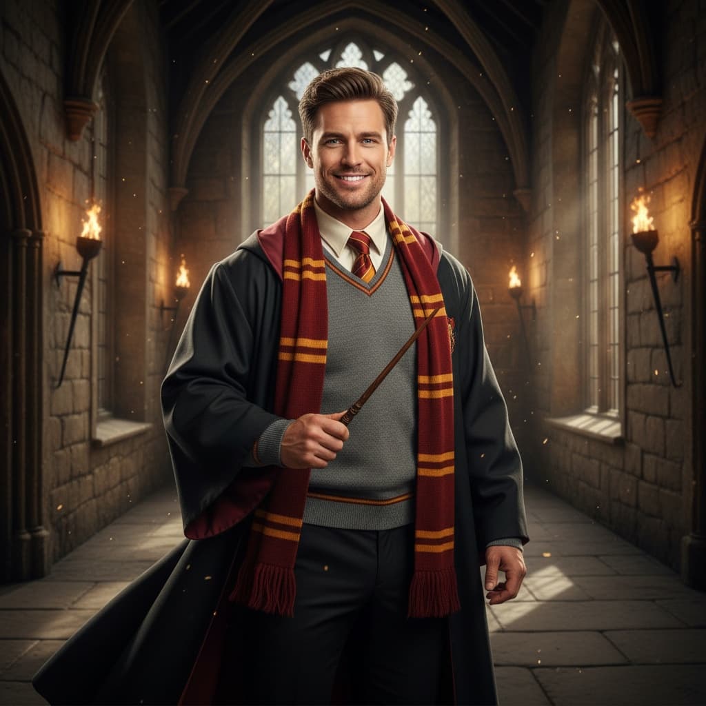 athletic white man hogwarts student uniform 42363538