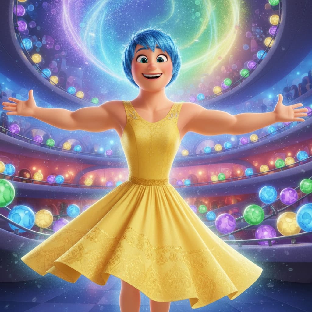 athletic white man inside out joy character 79402876