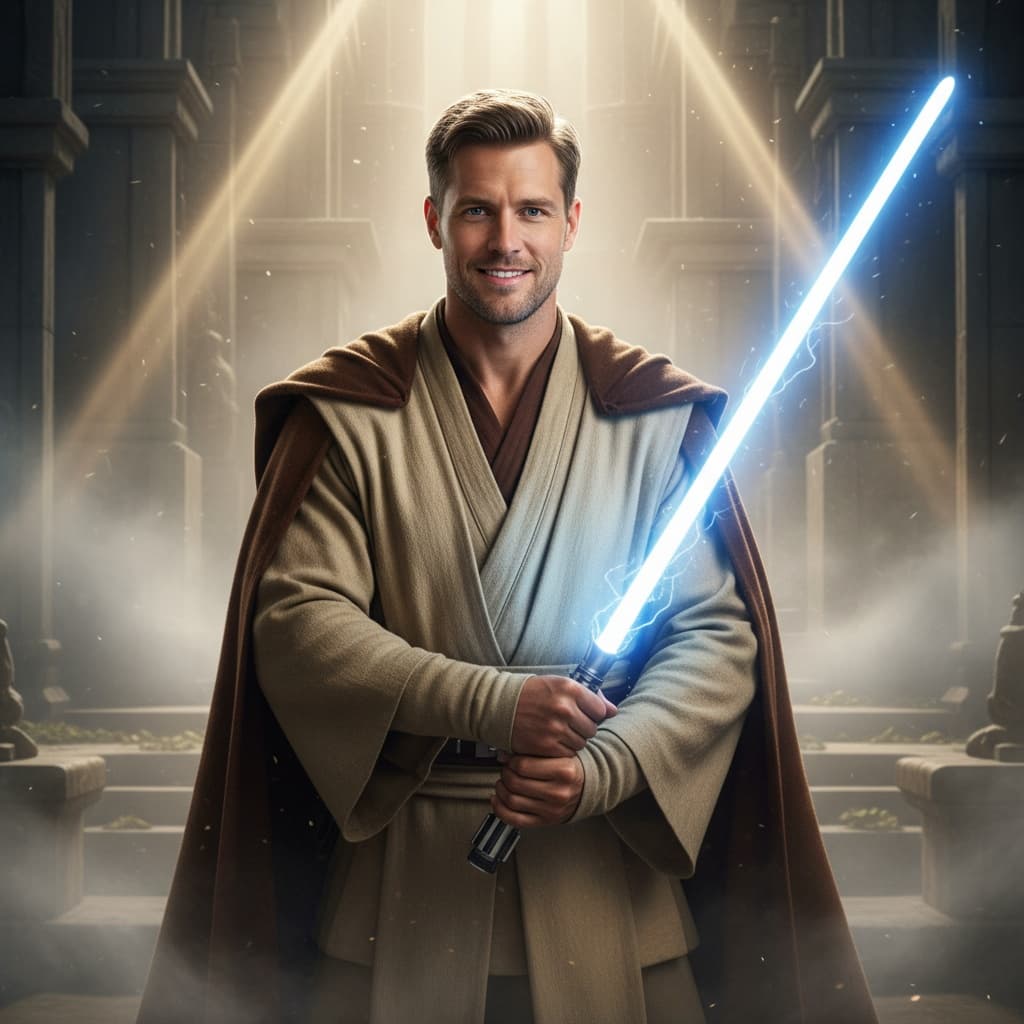 athletic white man jedi knight portrait 22703902