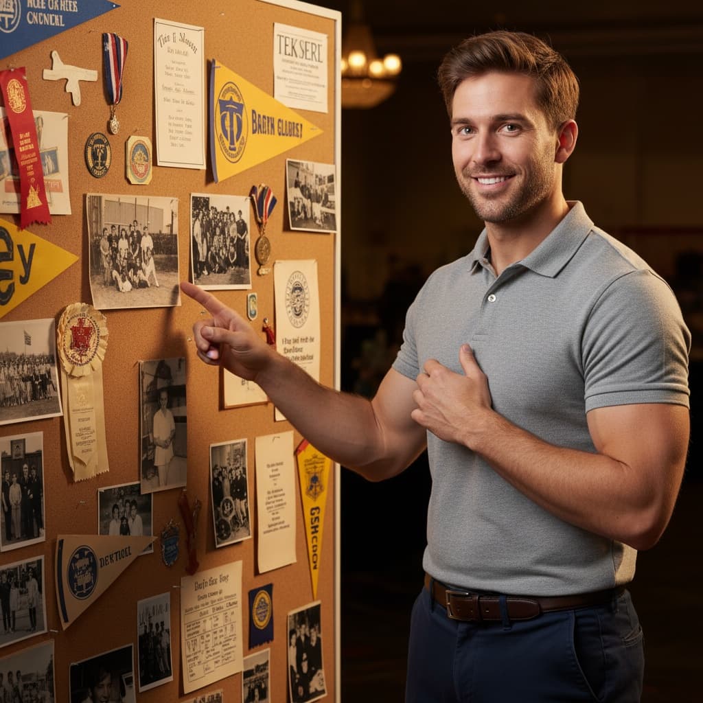 athletic white man memory wall nostalgia 99565933