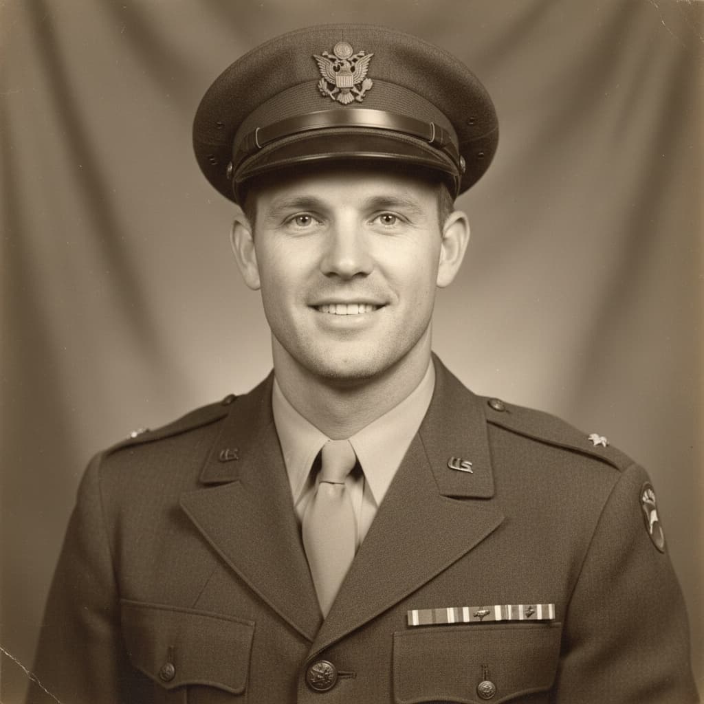 athletic white man military portrait studio 77828876