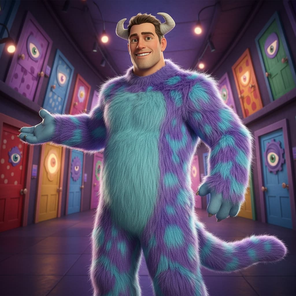 athletic white man monsters inc sully character 59915822