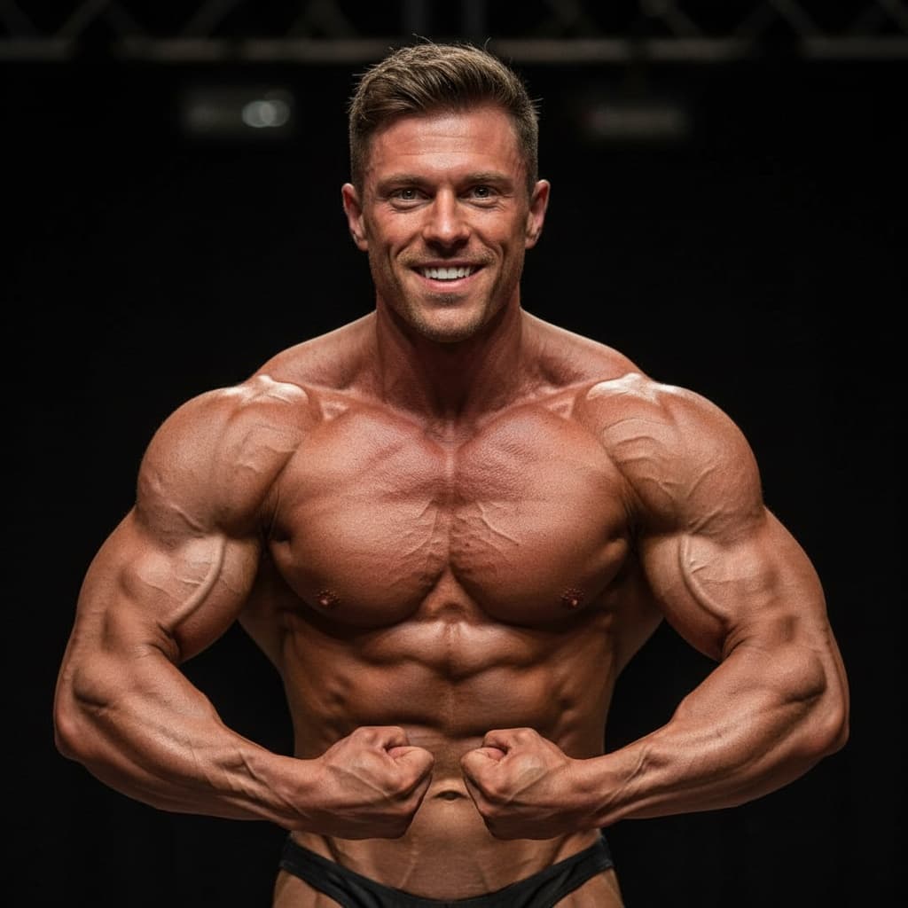athletic white man most muscular crab pose 55509636