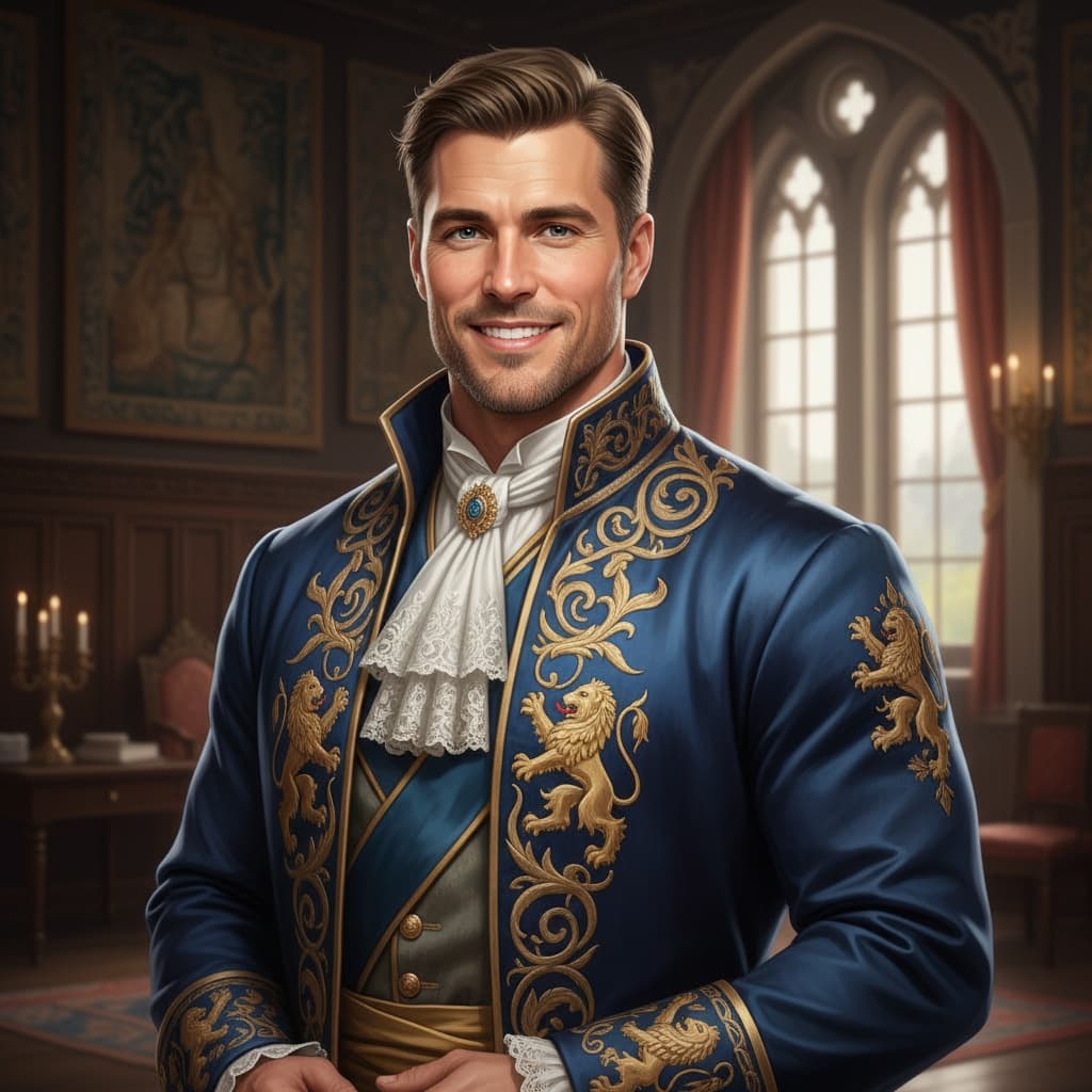 athletic white man noble aristocrat pose 14507690