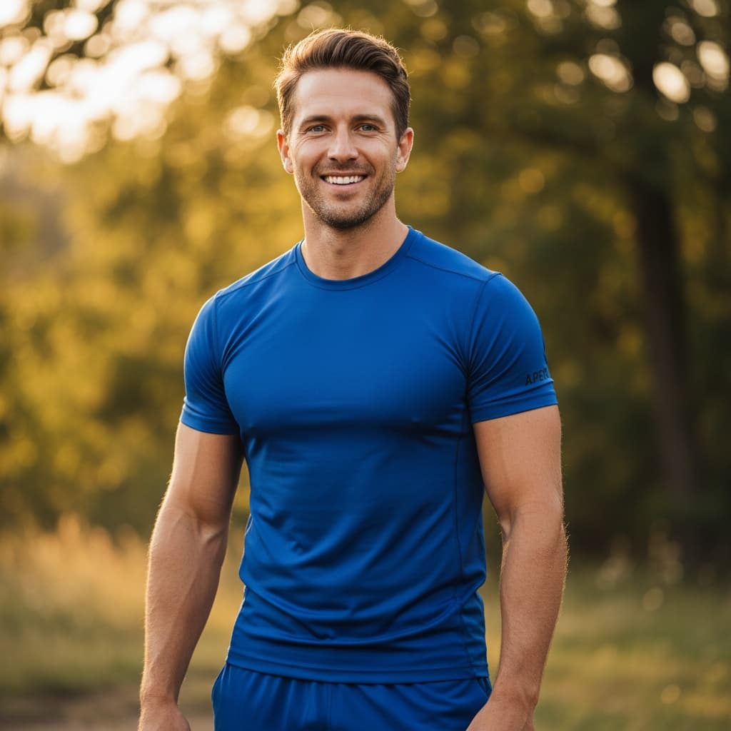 athletic white man outdoor natural light portrait 49708674