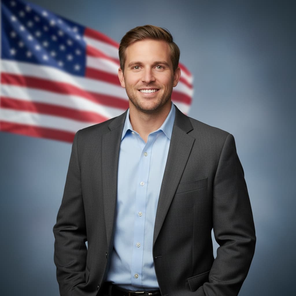 athletic white man political campaign handshake 56134868