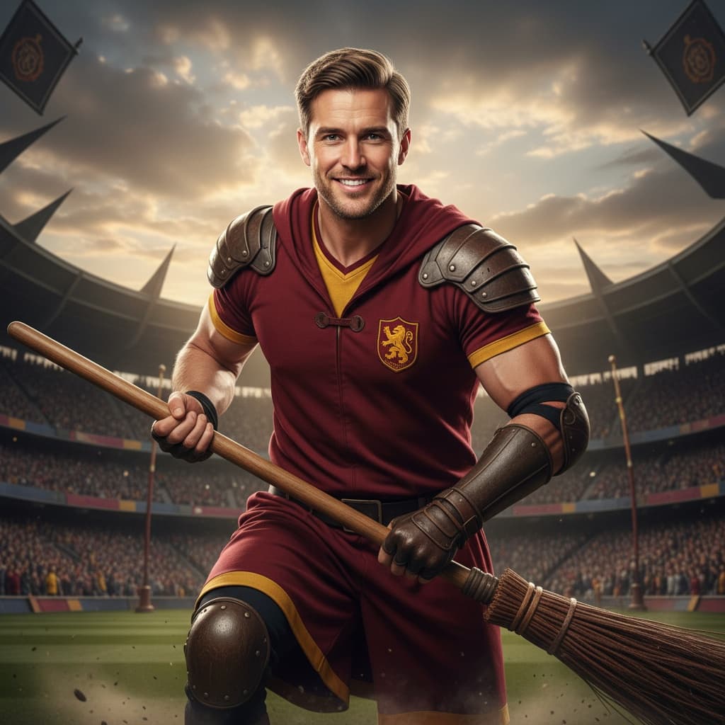 athletic white man quidditch player 31626726