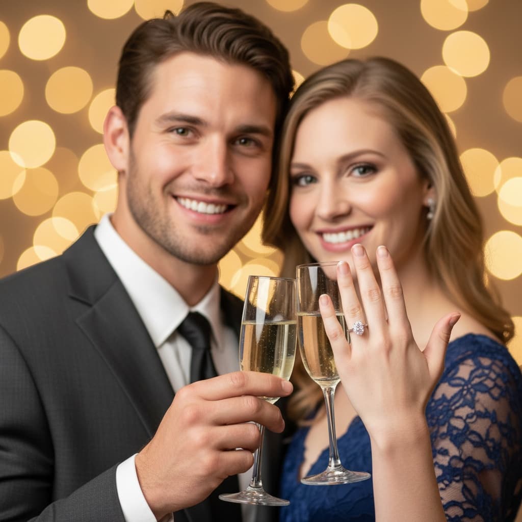 athletic white man romantic champagne toast 63302474