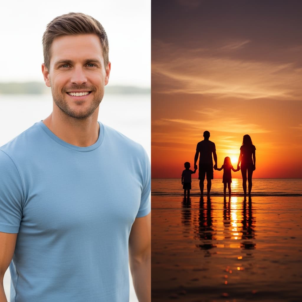athletic white man silhouette sunset romantic 93289185