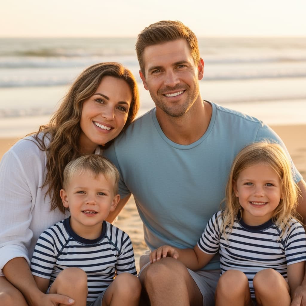 athletic white man sitting beach close up 17366707